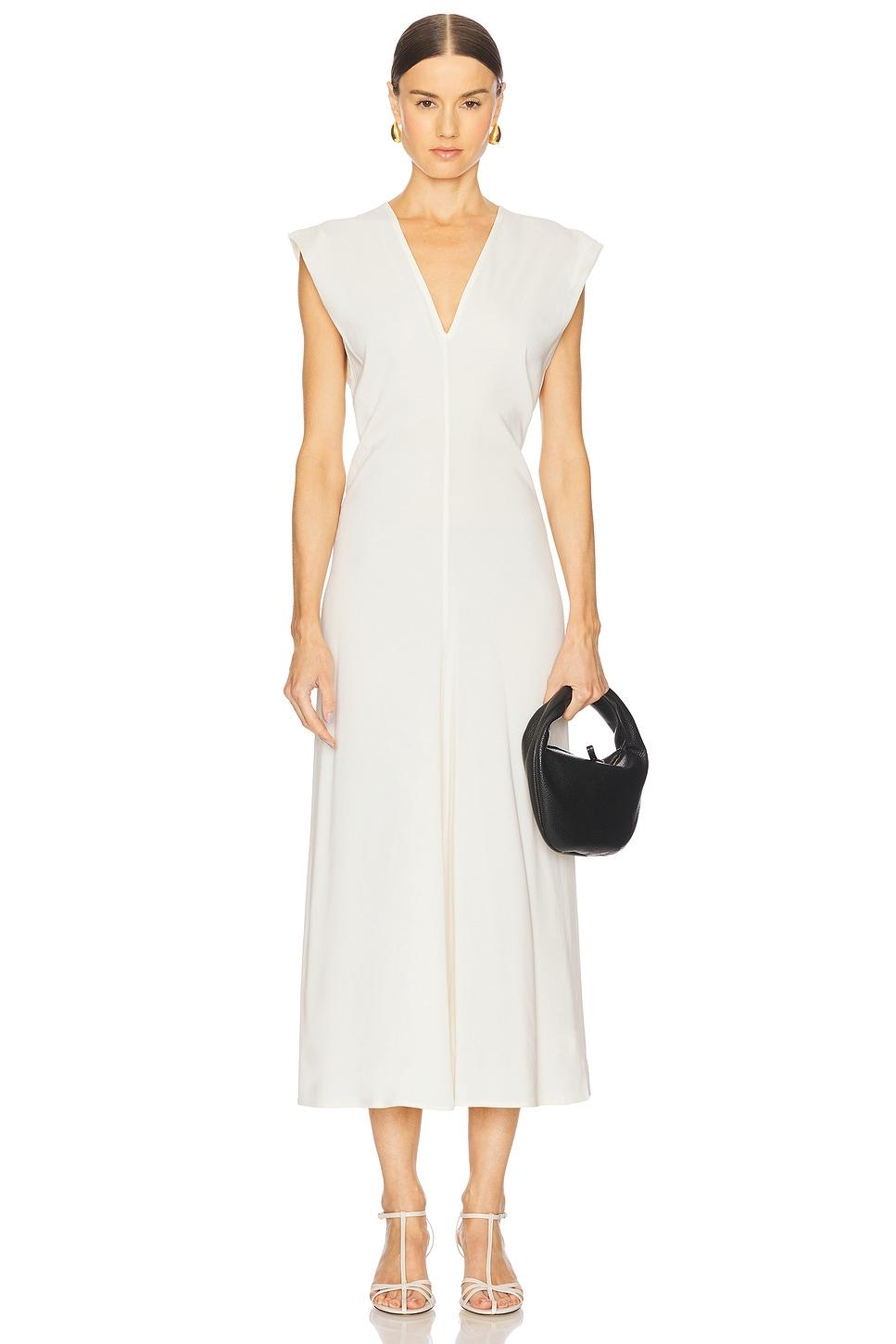 plunge drape dress