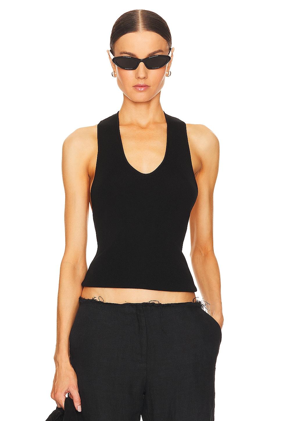 plunge neck top