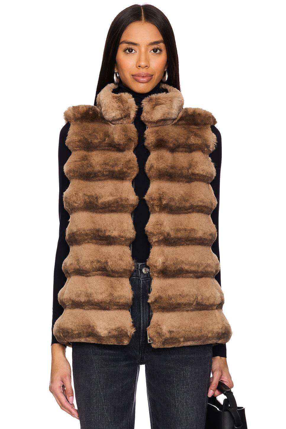 plush faux fur reversible vest
