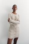 pocket-front knit dress