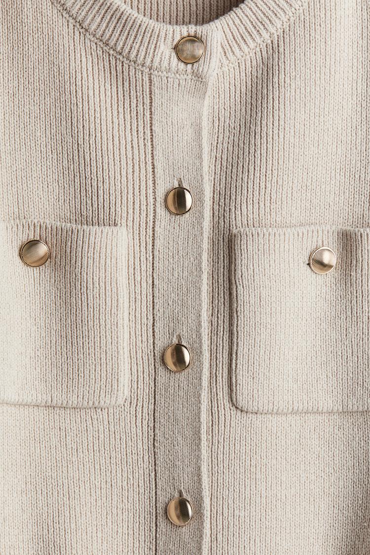 pocket-front knit dress