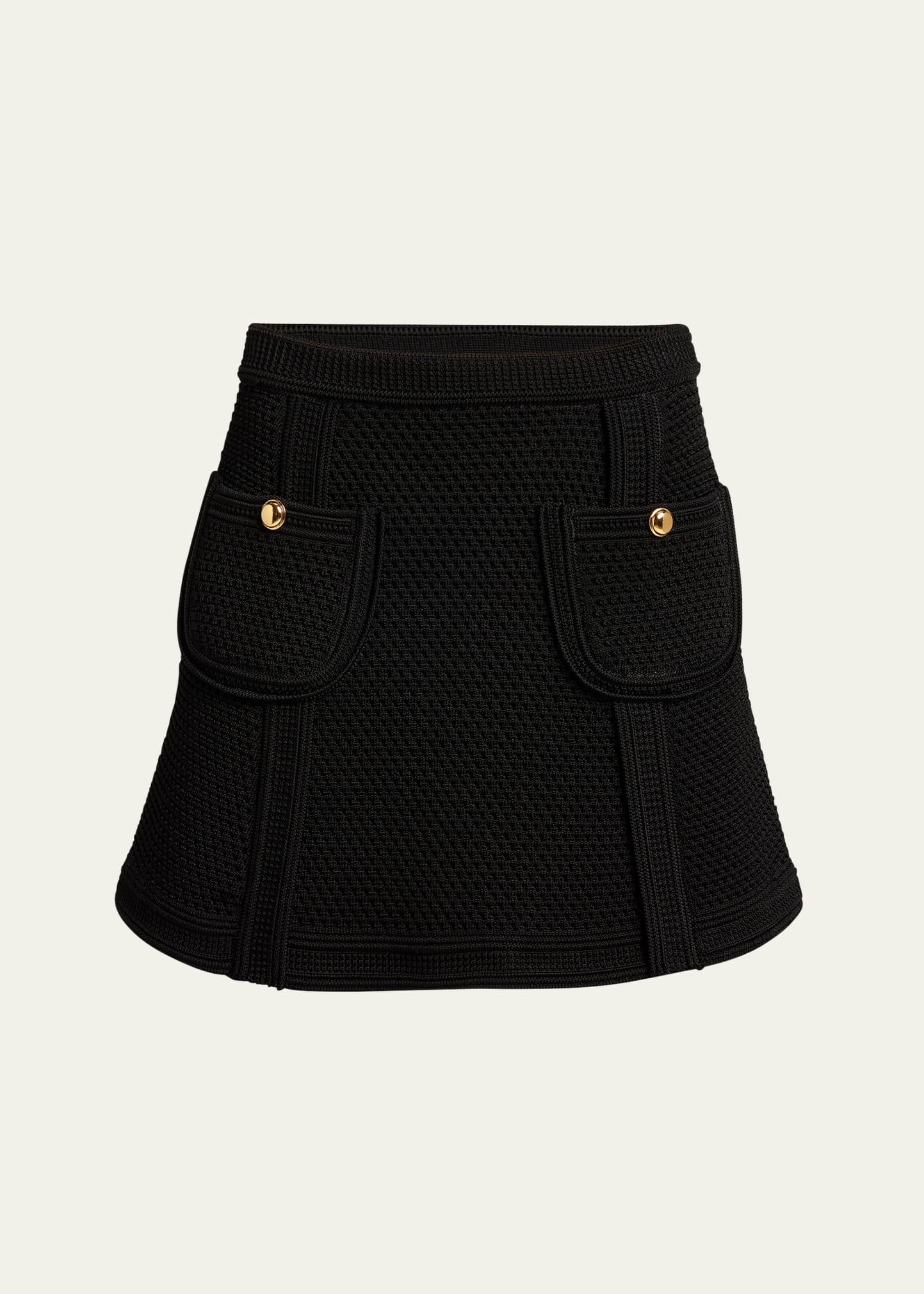 pocket knit mini skirt