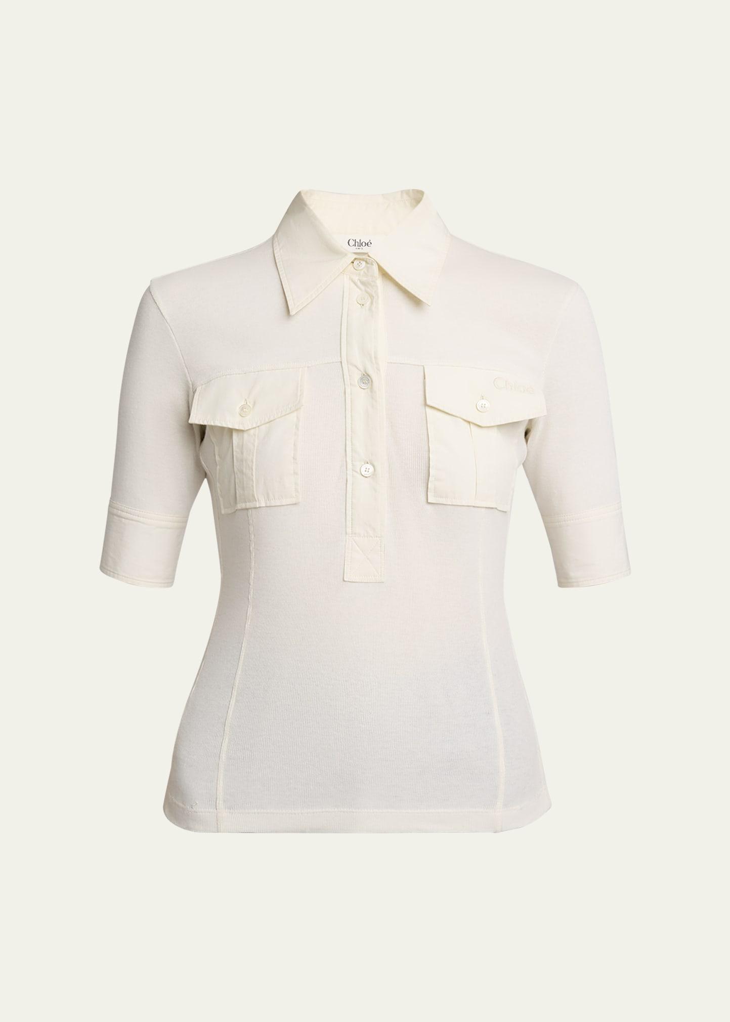 pockets short-sleeve polo top