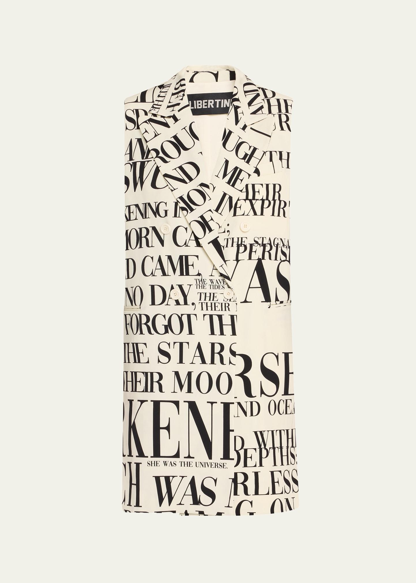 poeme blanc double-breasted wool vest