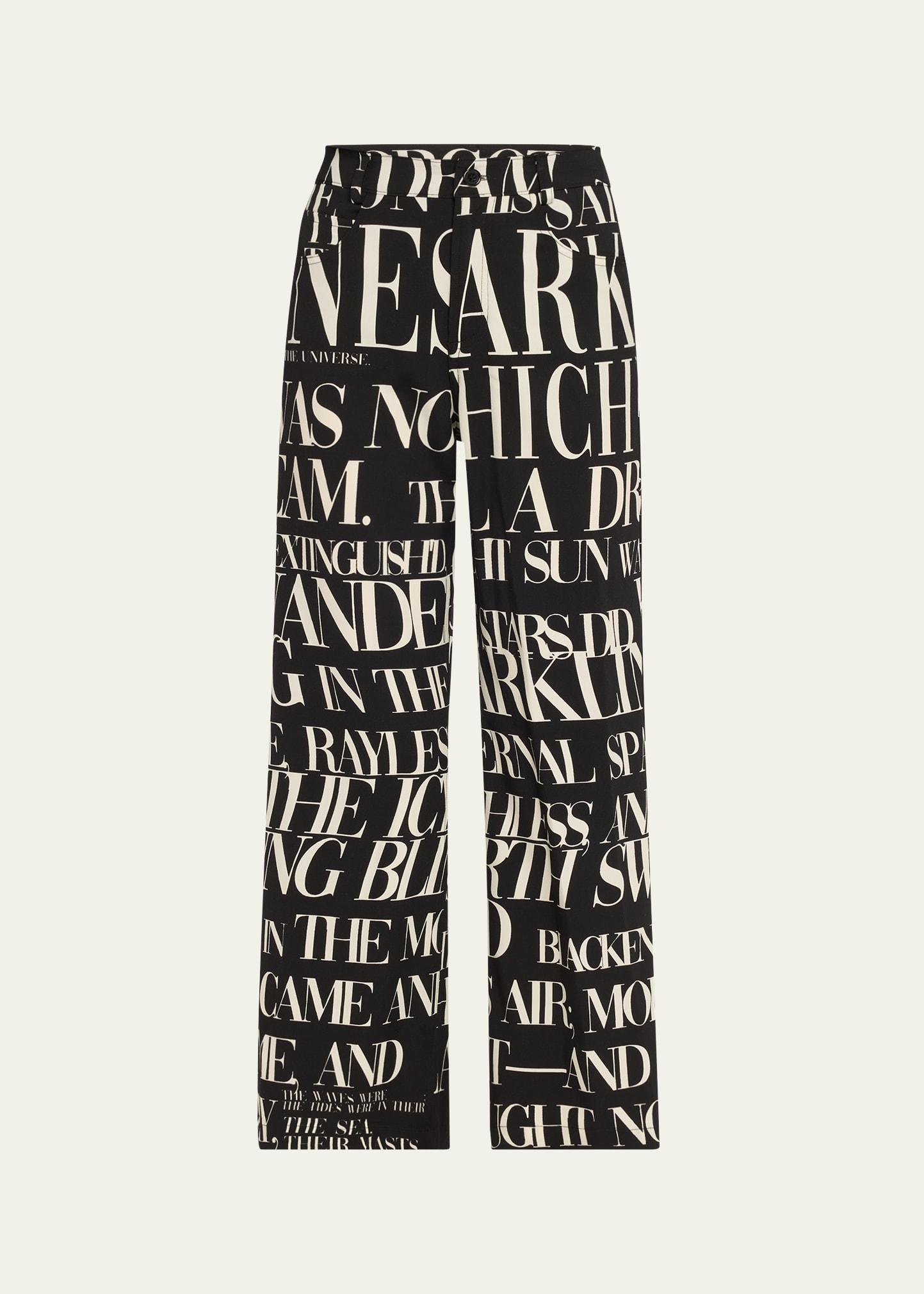 poeme noir cropped wide leg wool pants