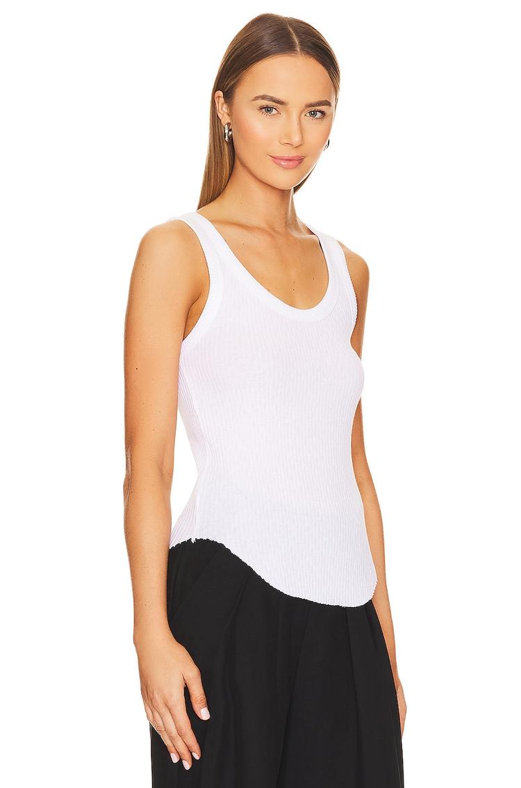 pointelle baseball tank