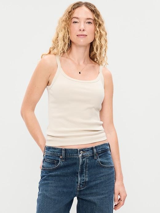 pointelle cami tank top