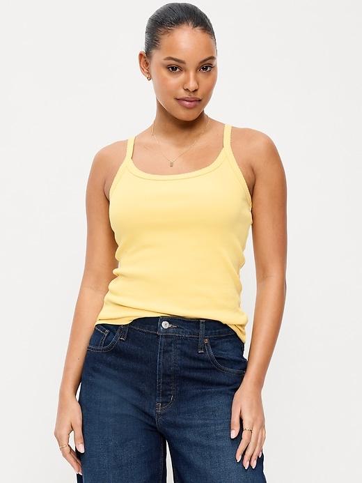 pointelle cami tank top