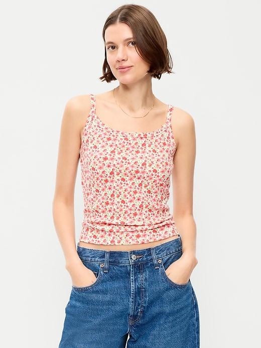 pointelle cami tank top