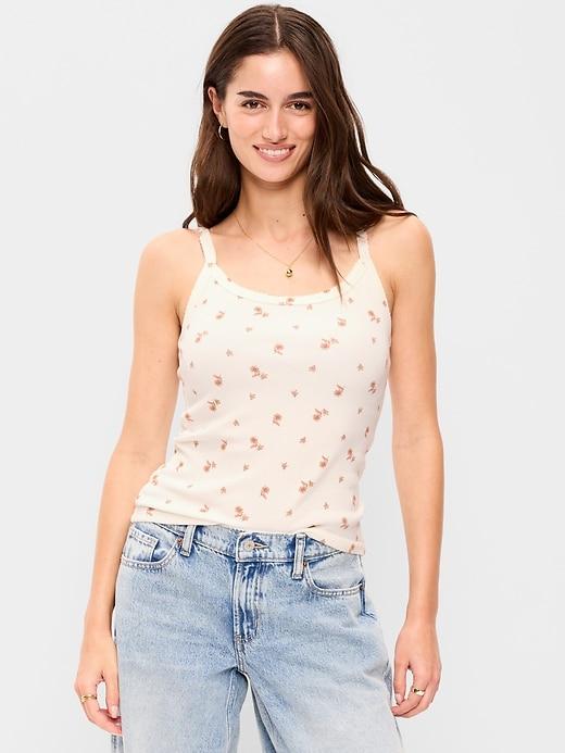 pointelle cami tank top