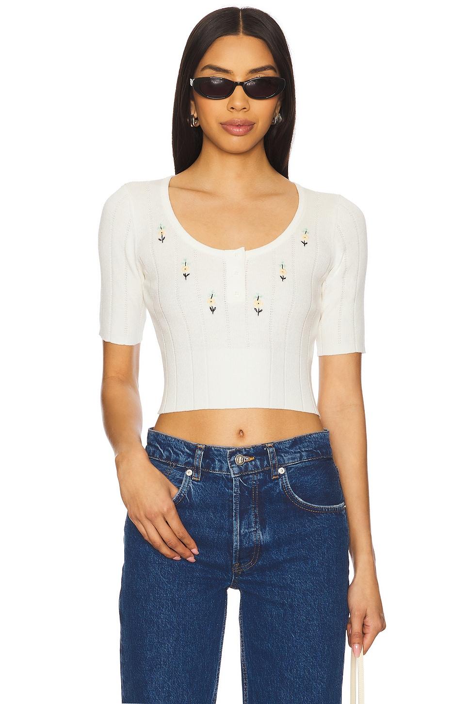 pointelle crop top