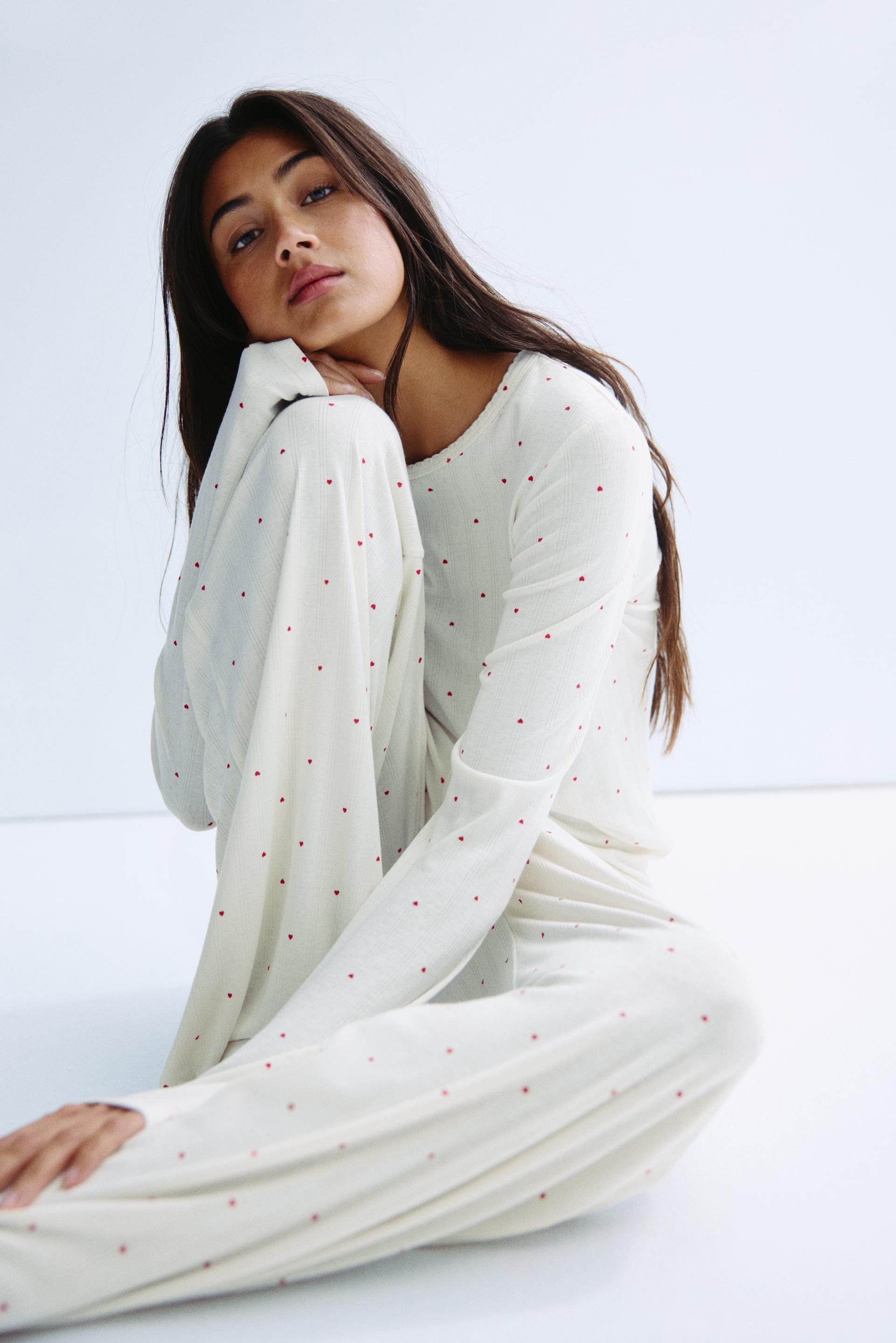 pointelle jersey pajamas