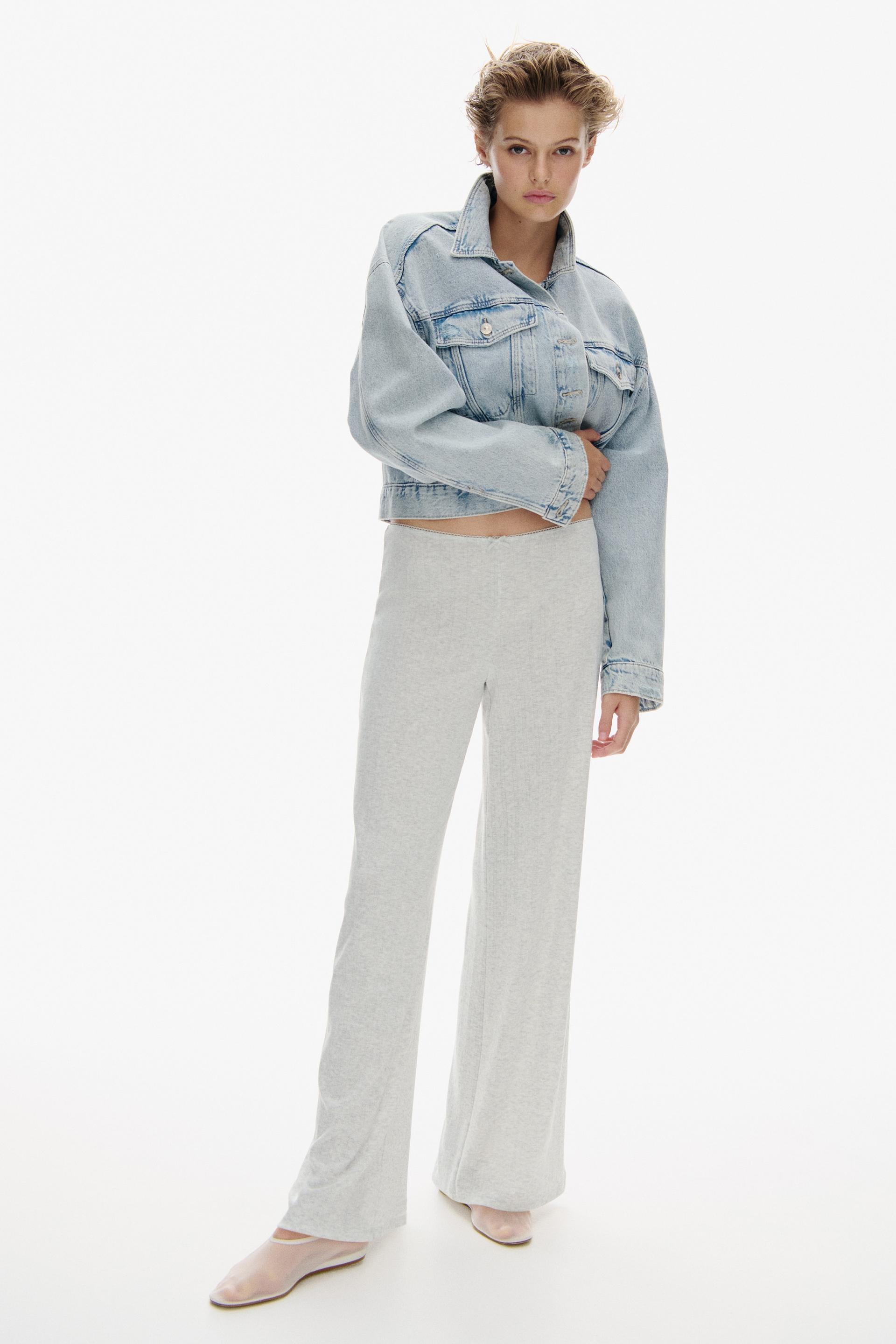 pointelle jersey pants