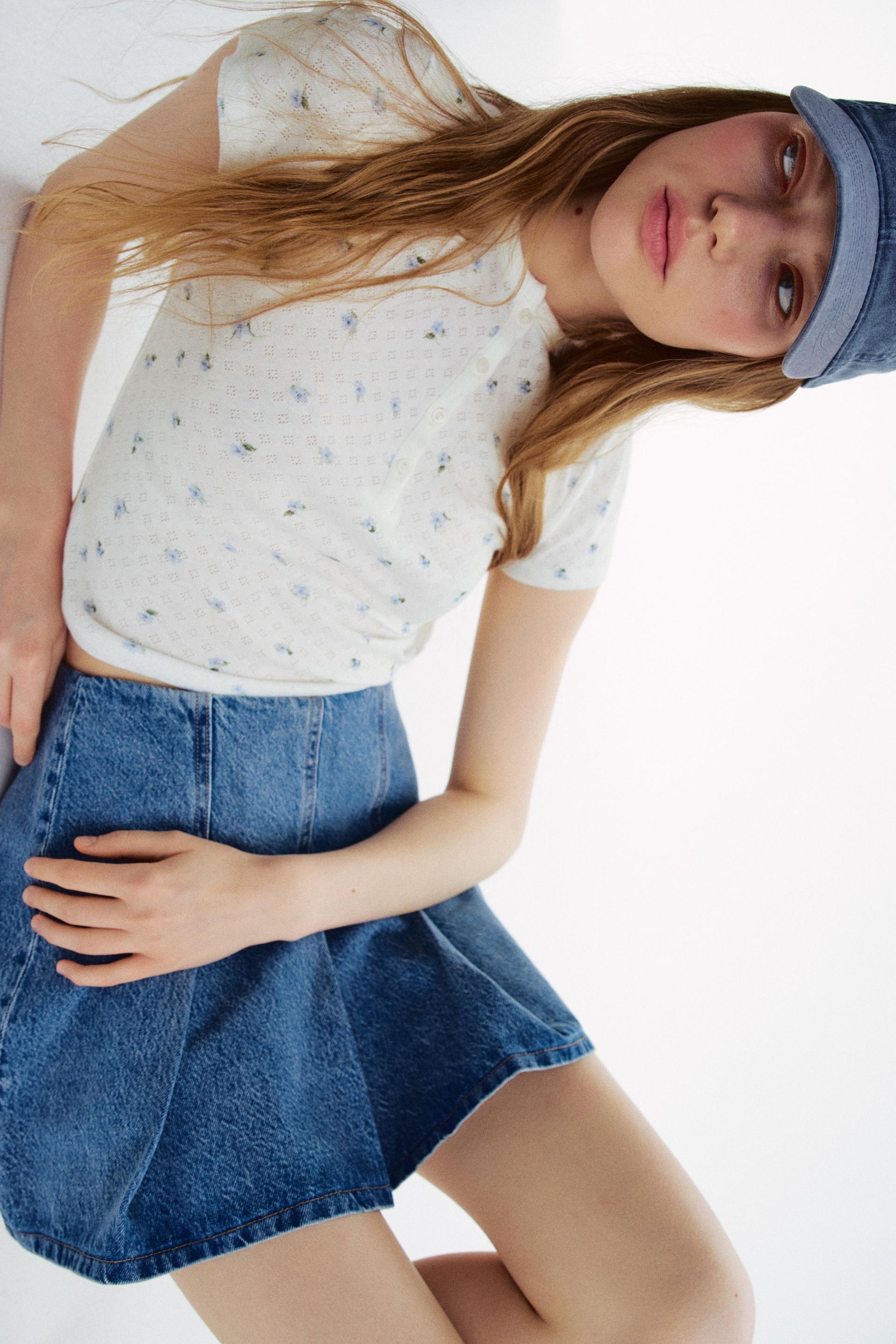 pointelle jersey top