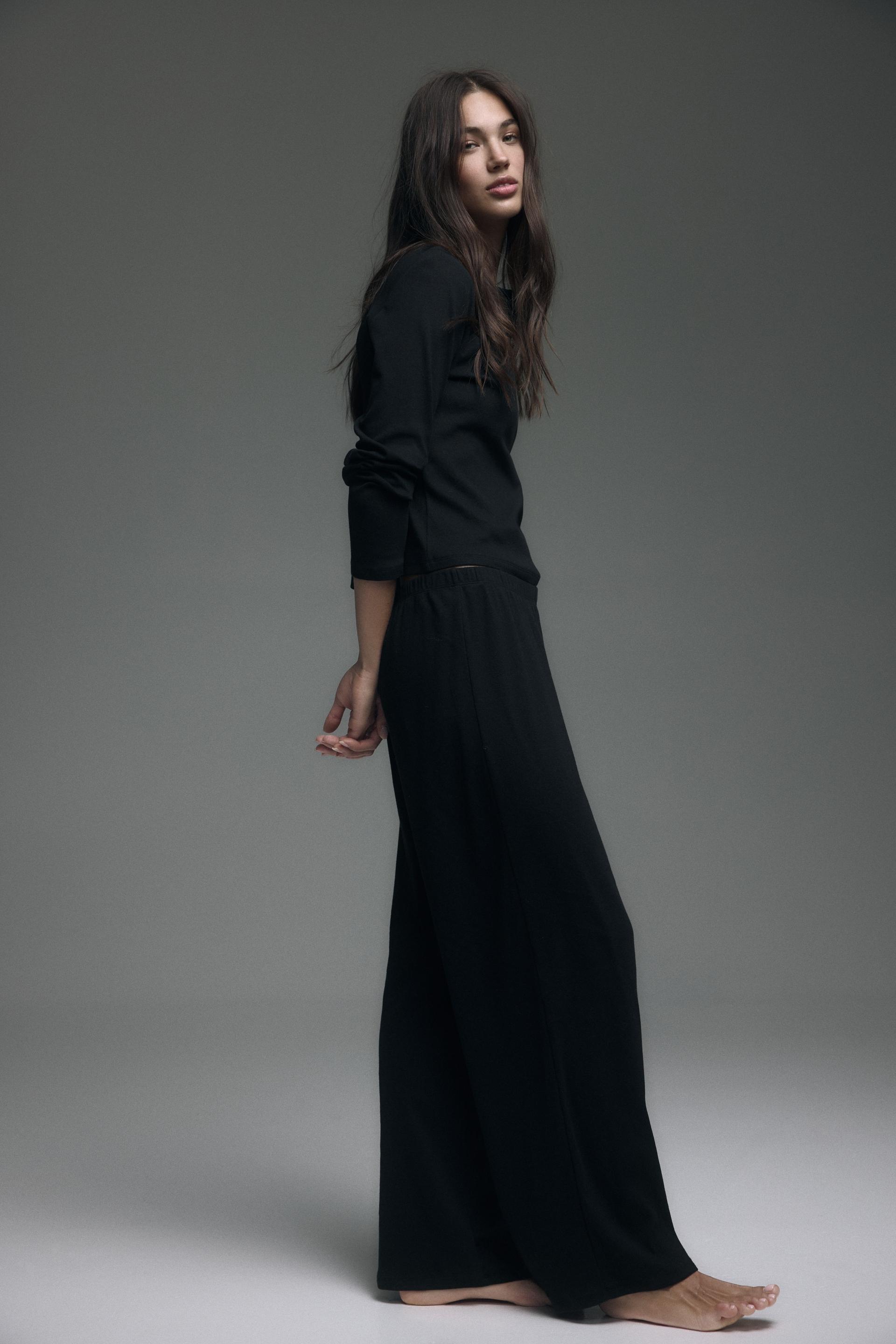 pointelle-knit pajamas