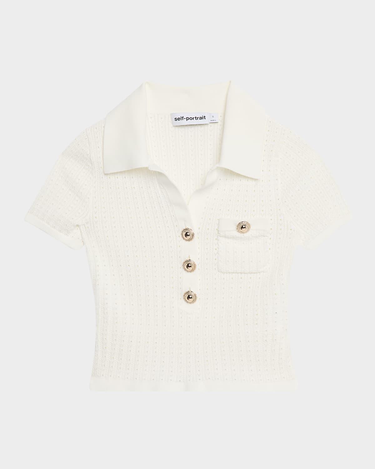 pointelle knit top