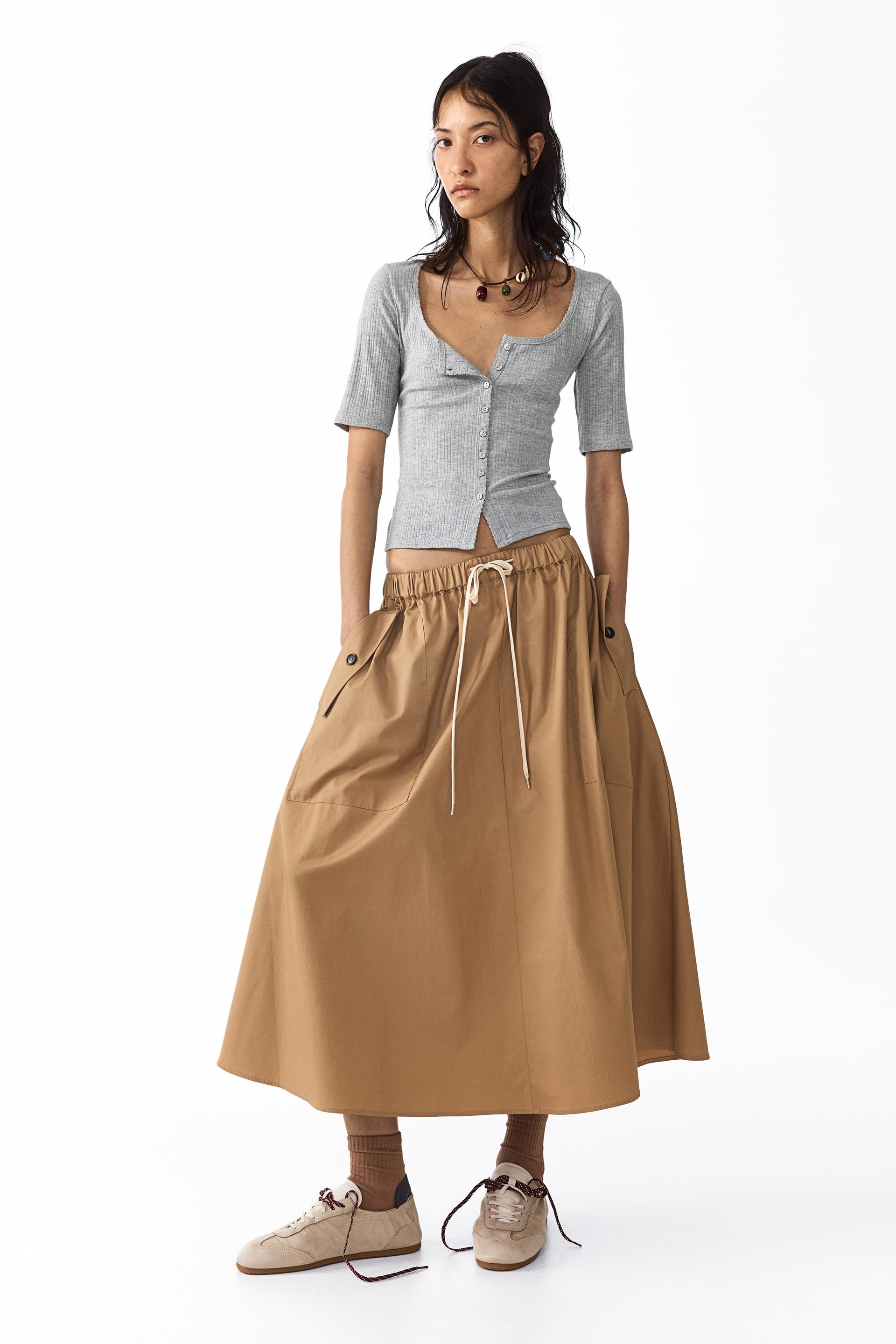 pointelle-knit top