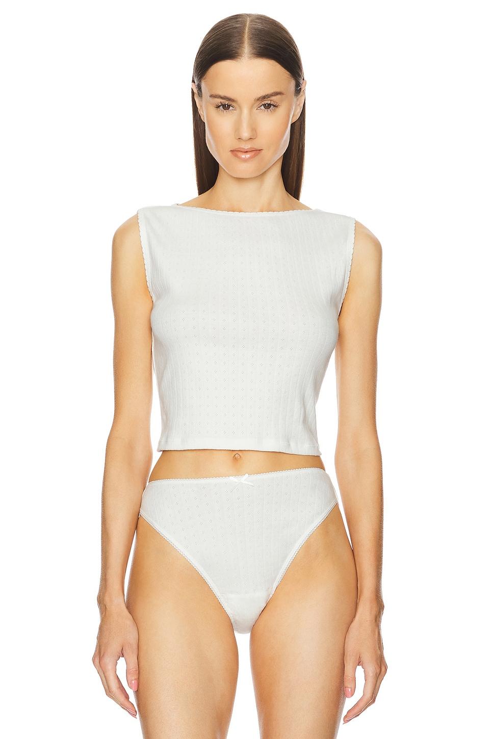 pointelle muscle tank