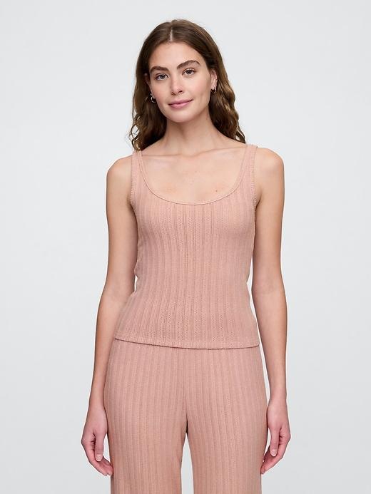 pointelle pj tank top