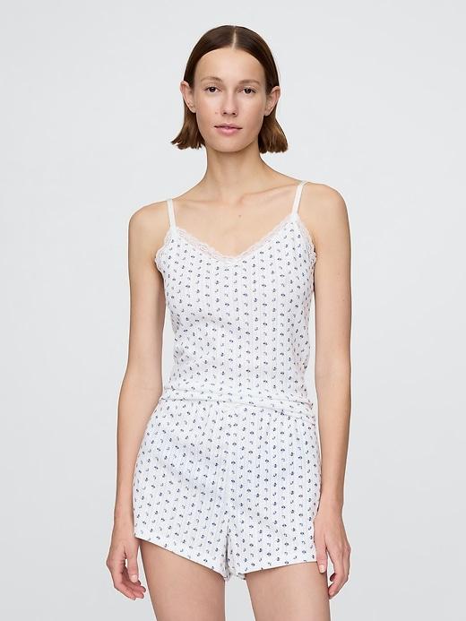 pointelle pj tank top