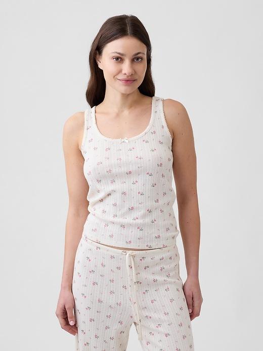 pointelle pj tank top