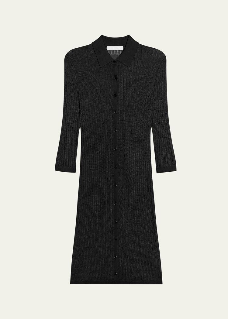 pointelle polo dress