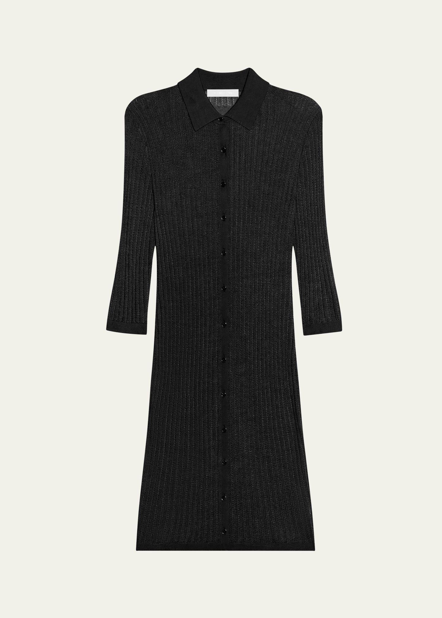 pointelle polo dress
