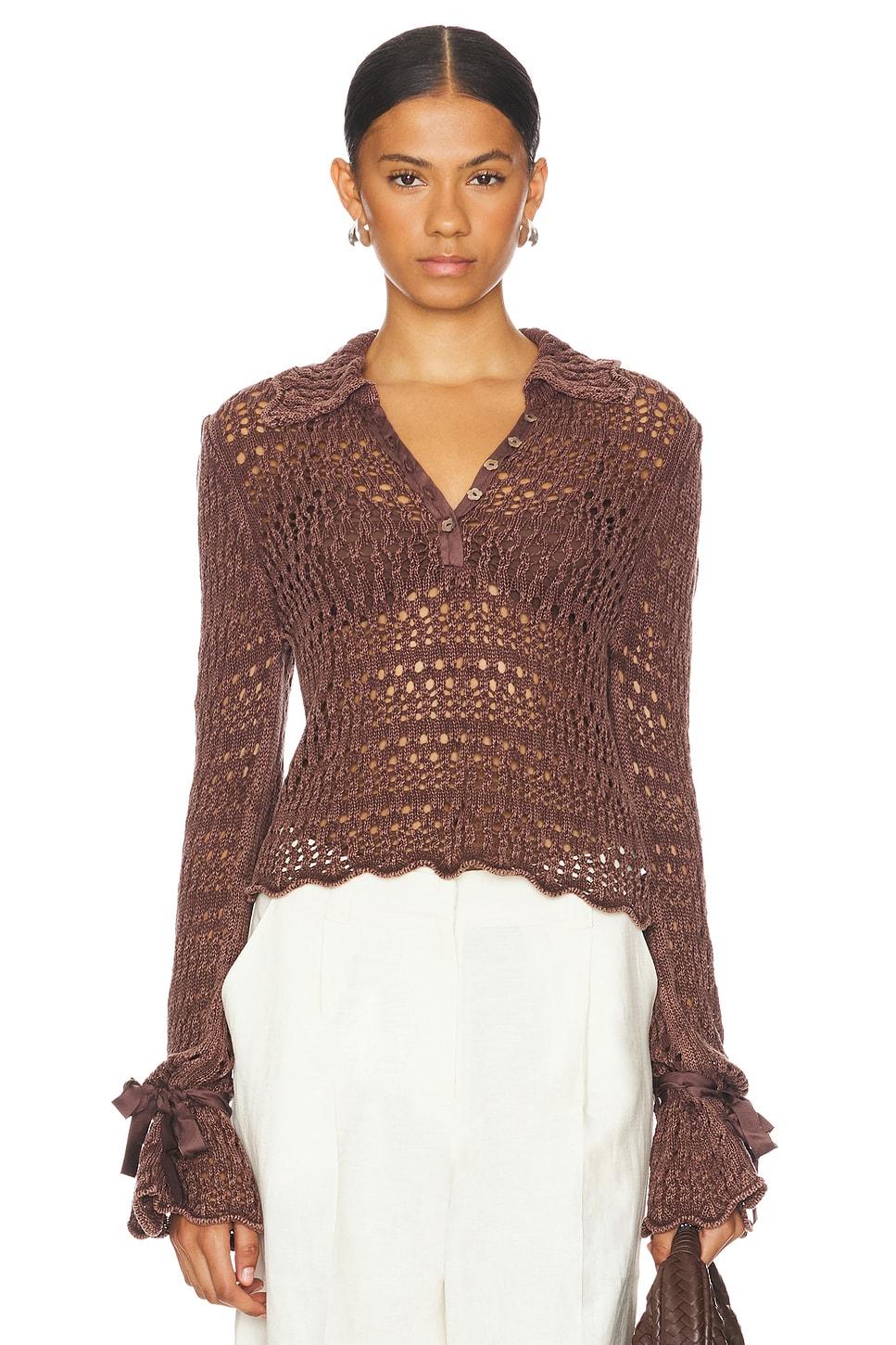 pointelle pullover
