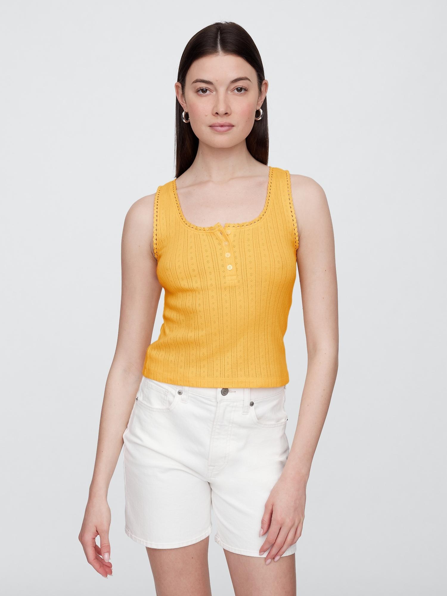pointelle scoopneck top