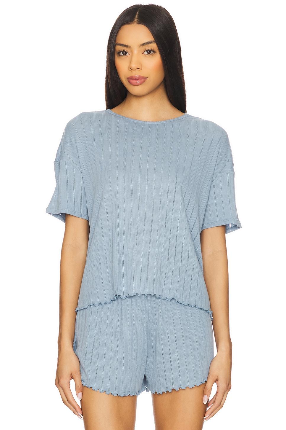 pointelle short sleeve tee