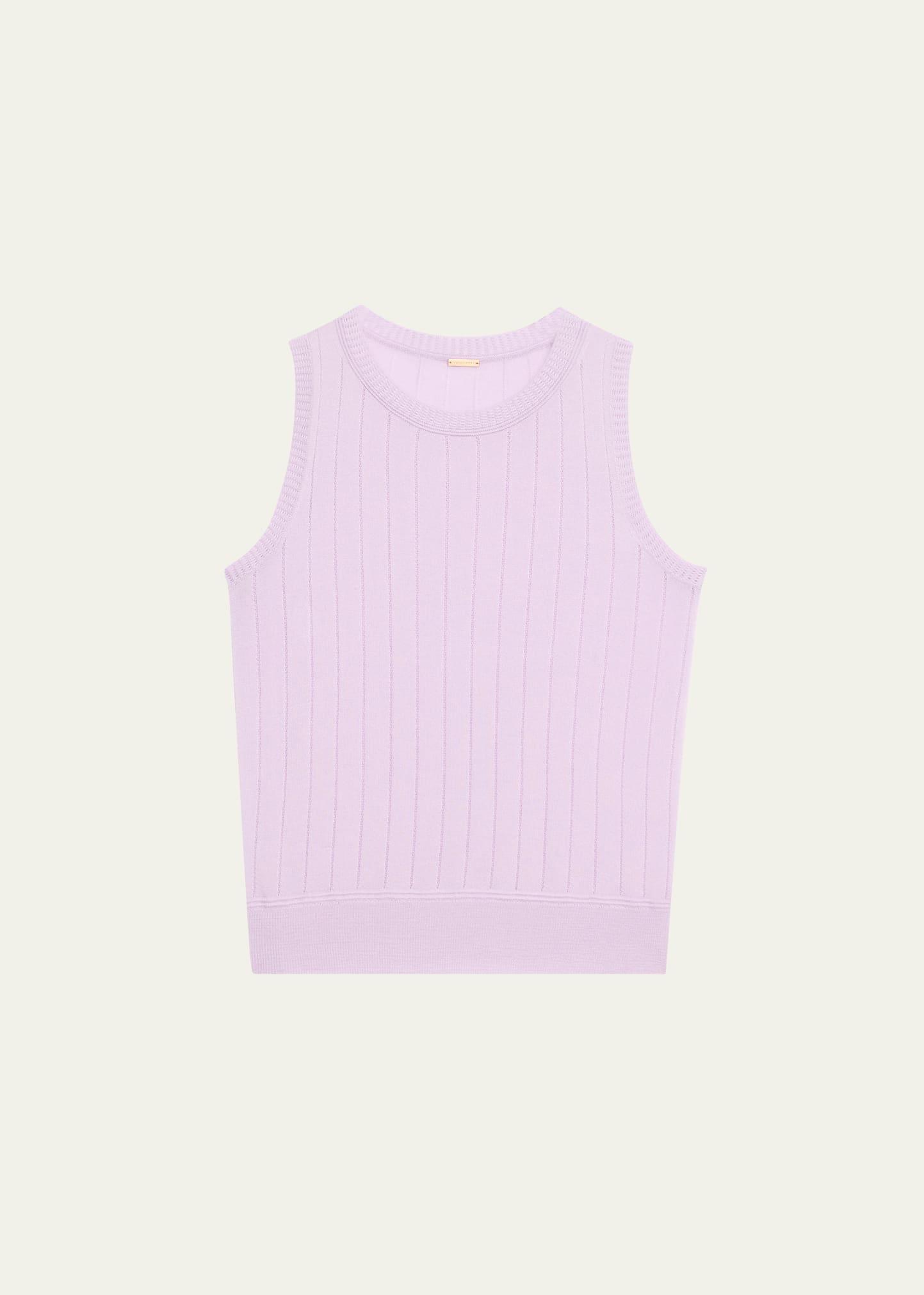 pointelle silk shell