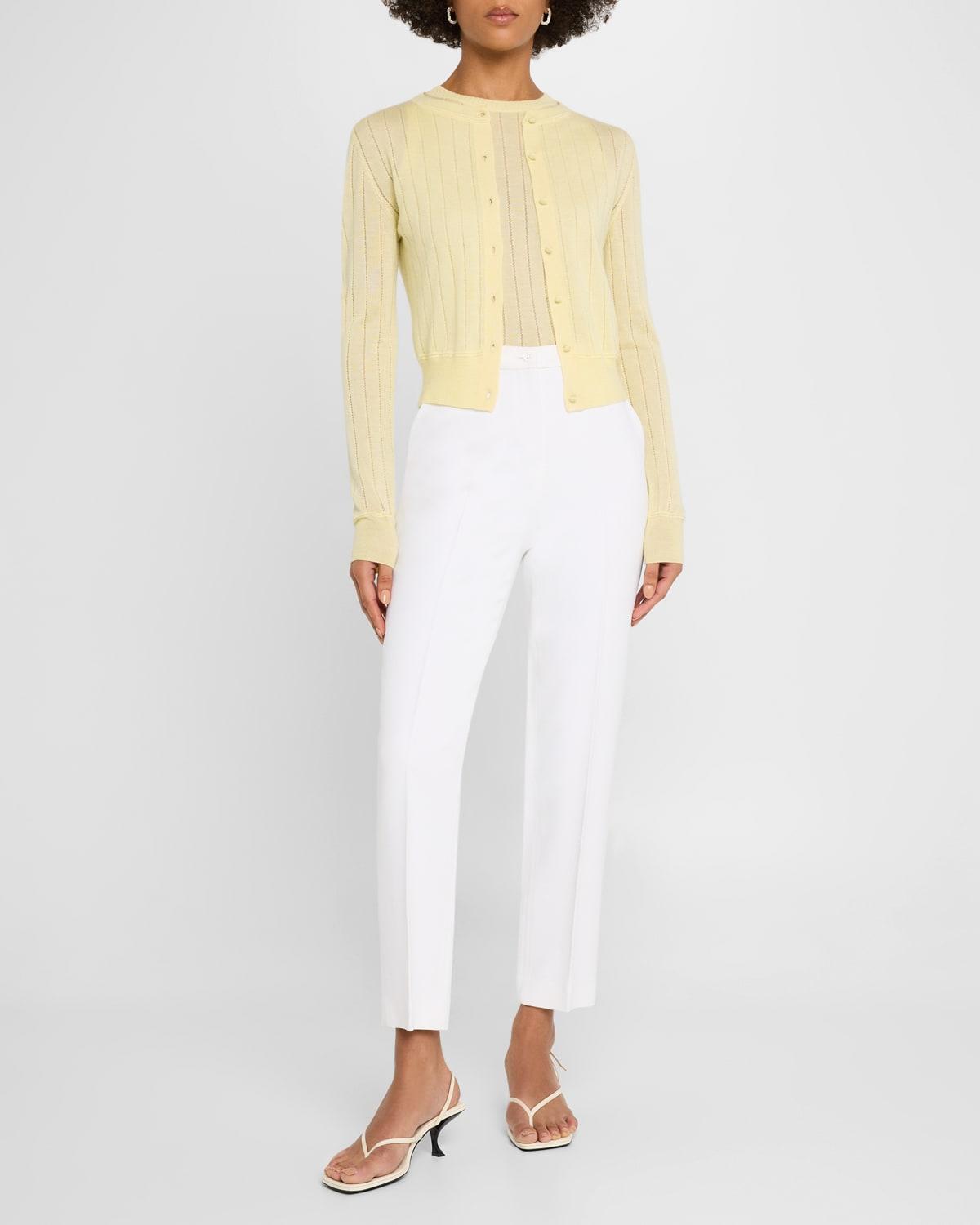 pointelle silk shell