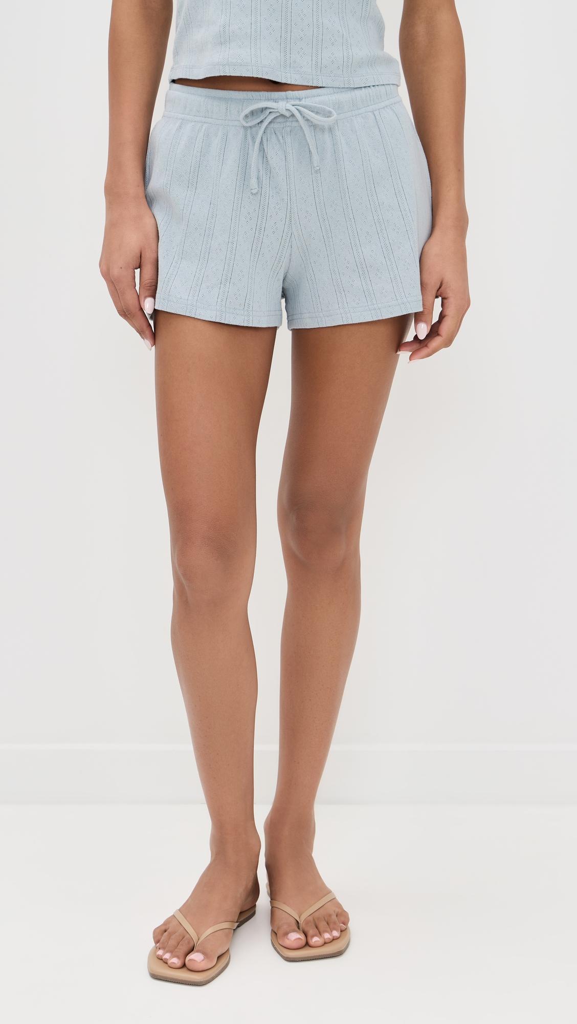 pointelle sleep shorts