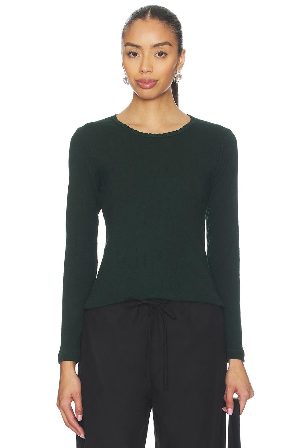 pointelle slim fit long sleeve