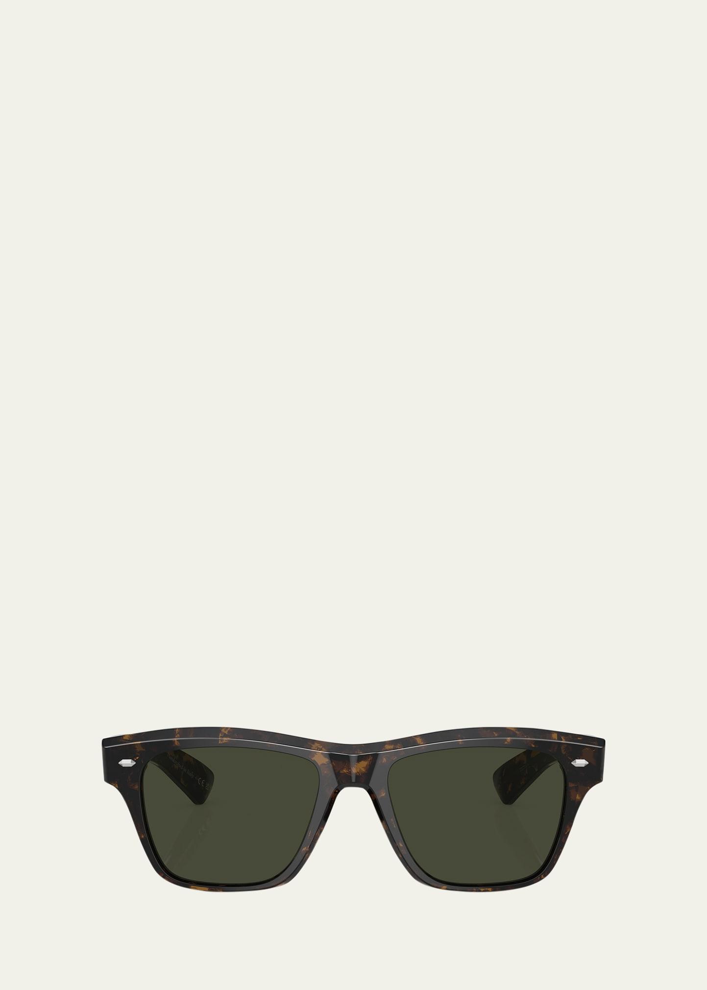 polarized acetate square sunglasses