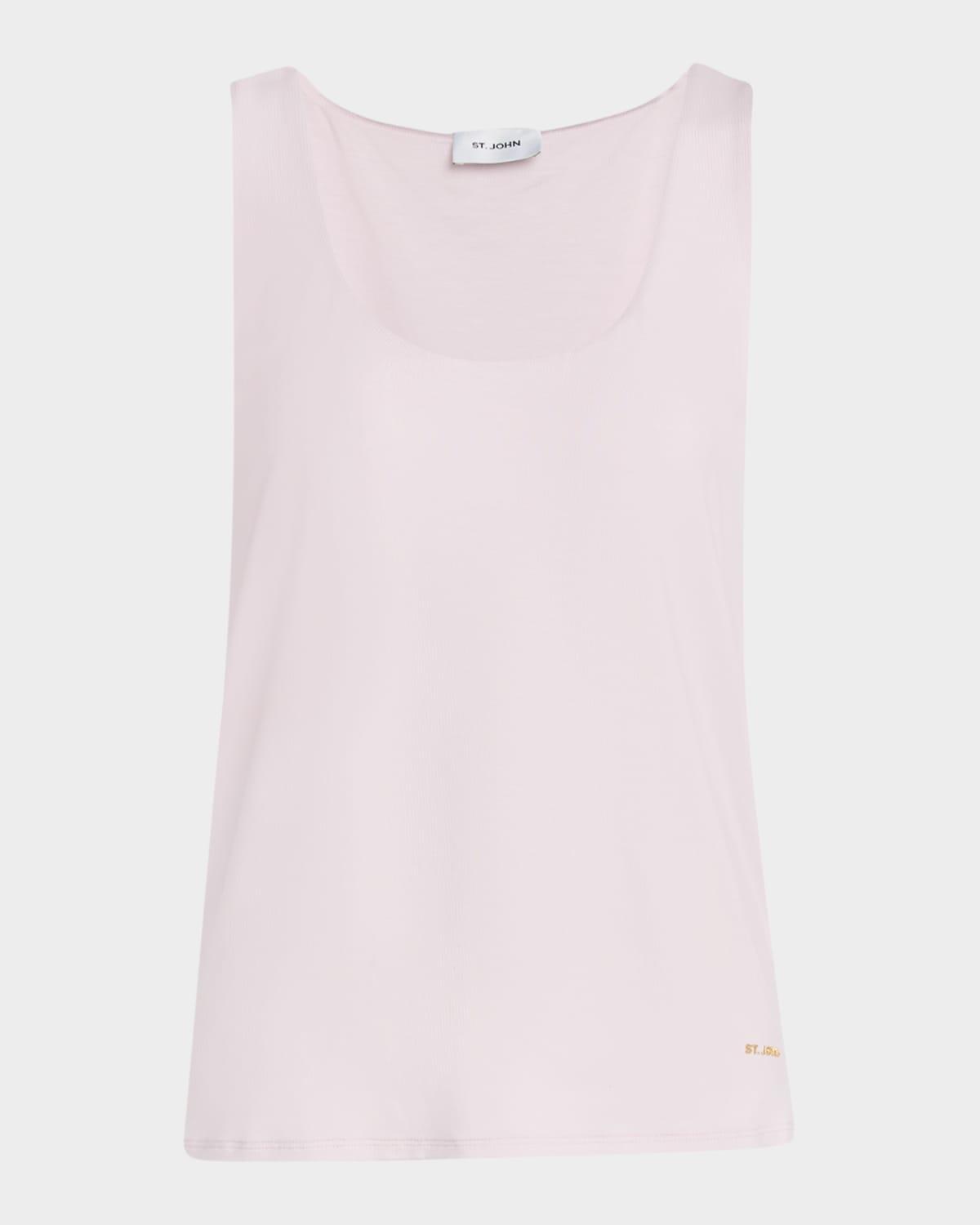 polished stretch jersey tank top