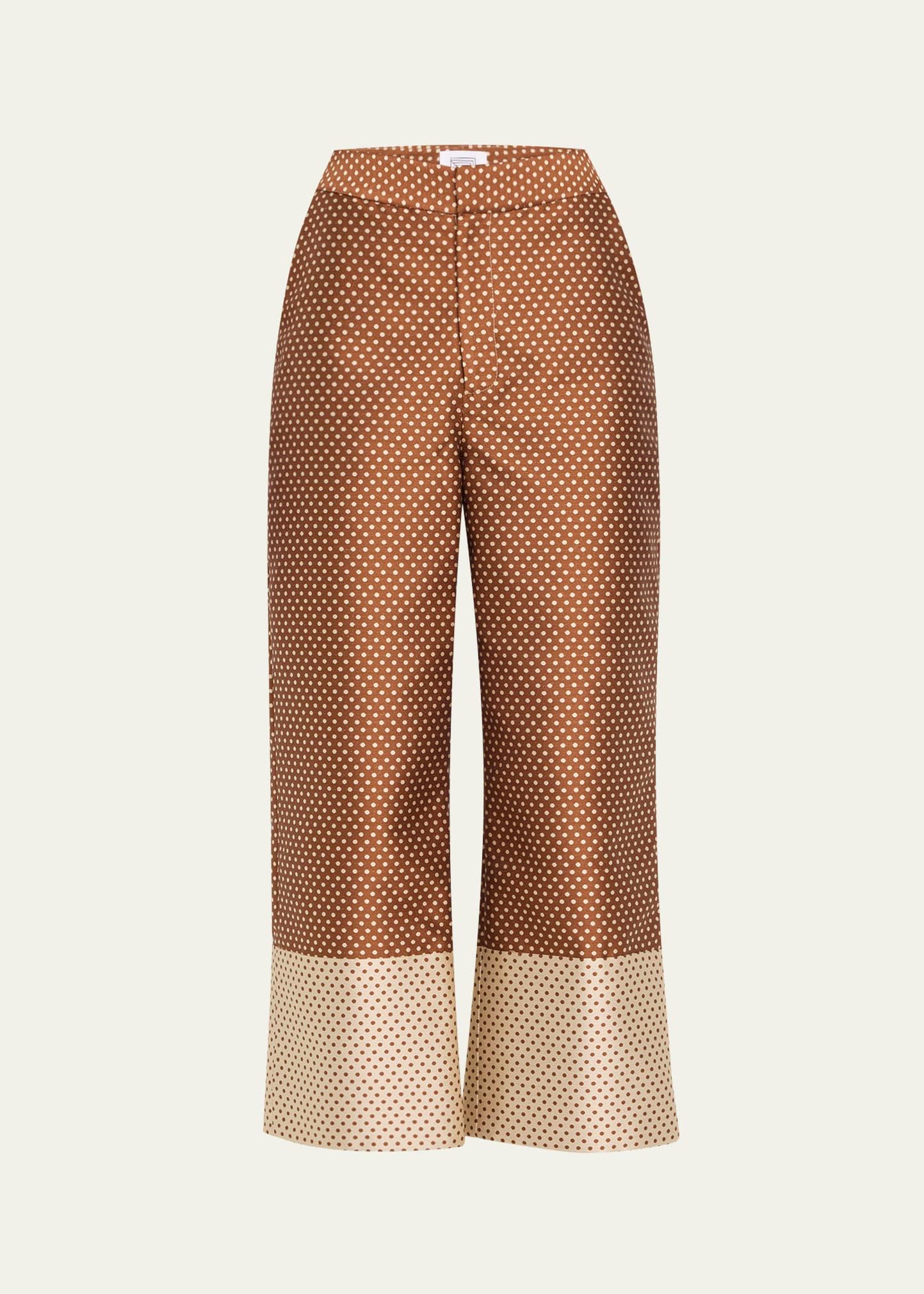 polka dot boyfriend trousers