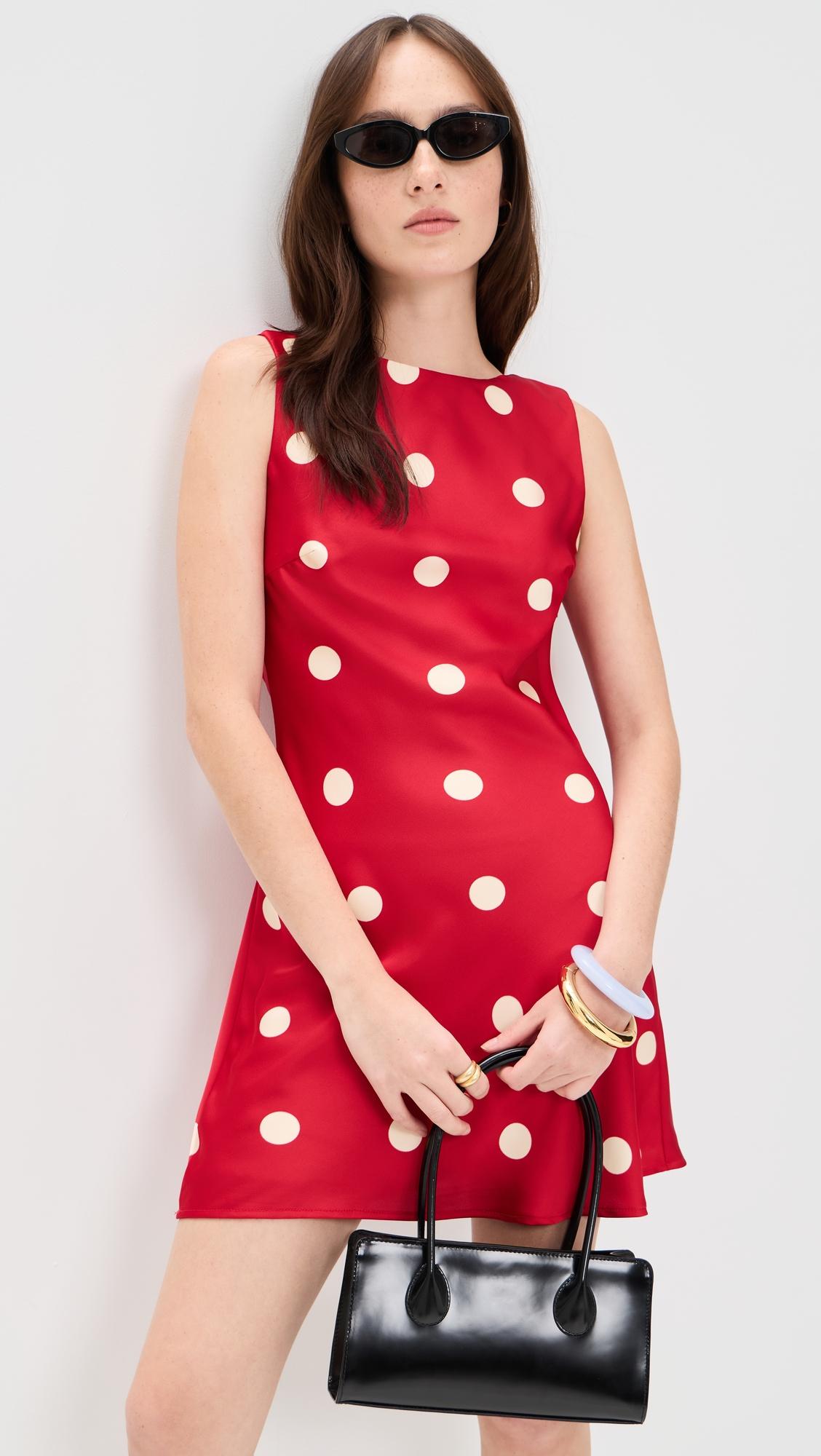 polka dot mini dress