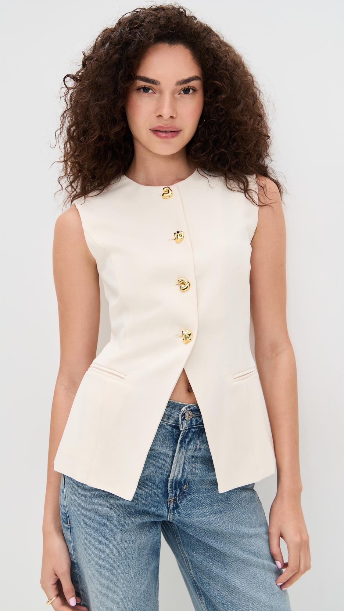 pollina sleeveless blazer
