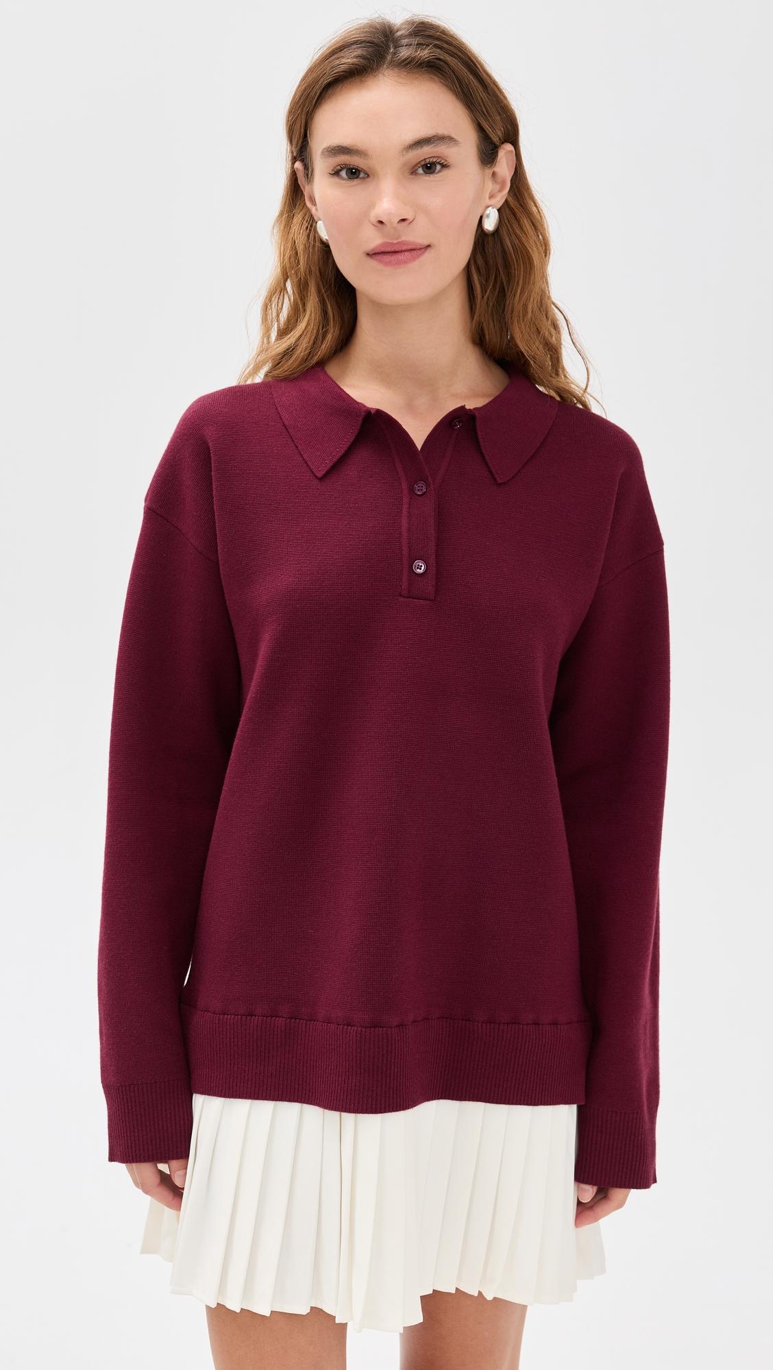 polo mixed media mini dress