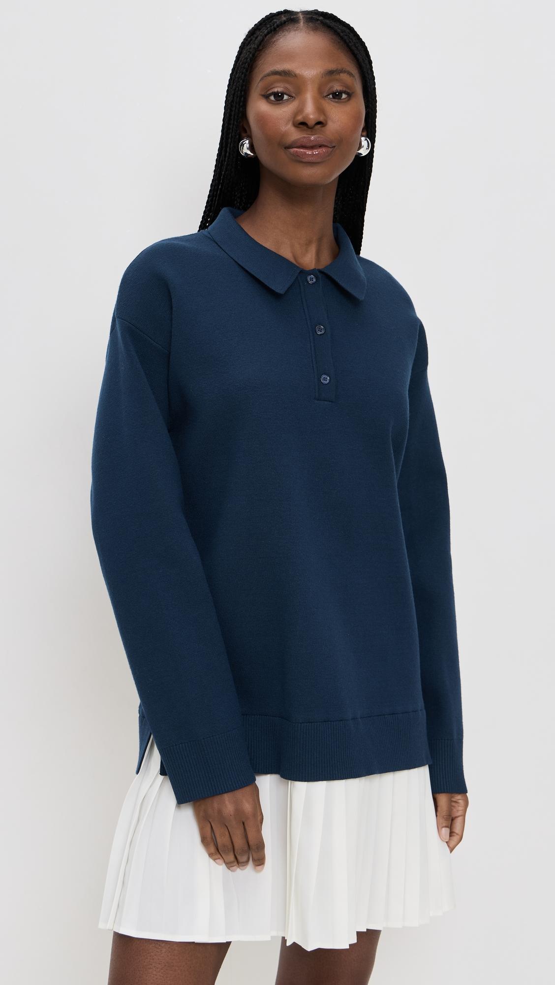 polo mixed media mini dress