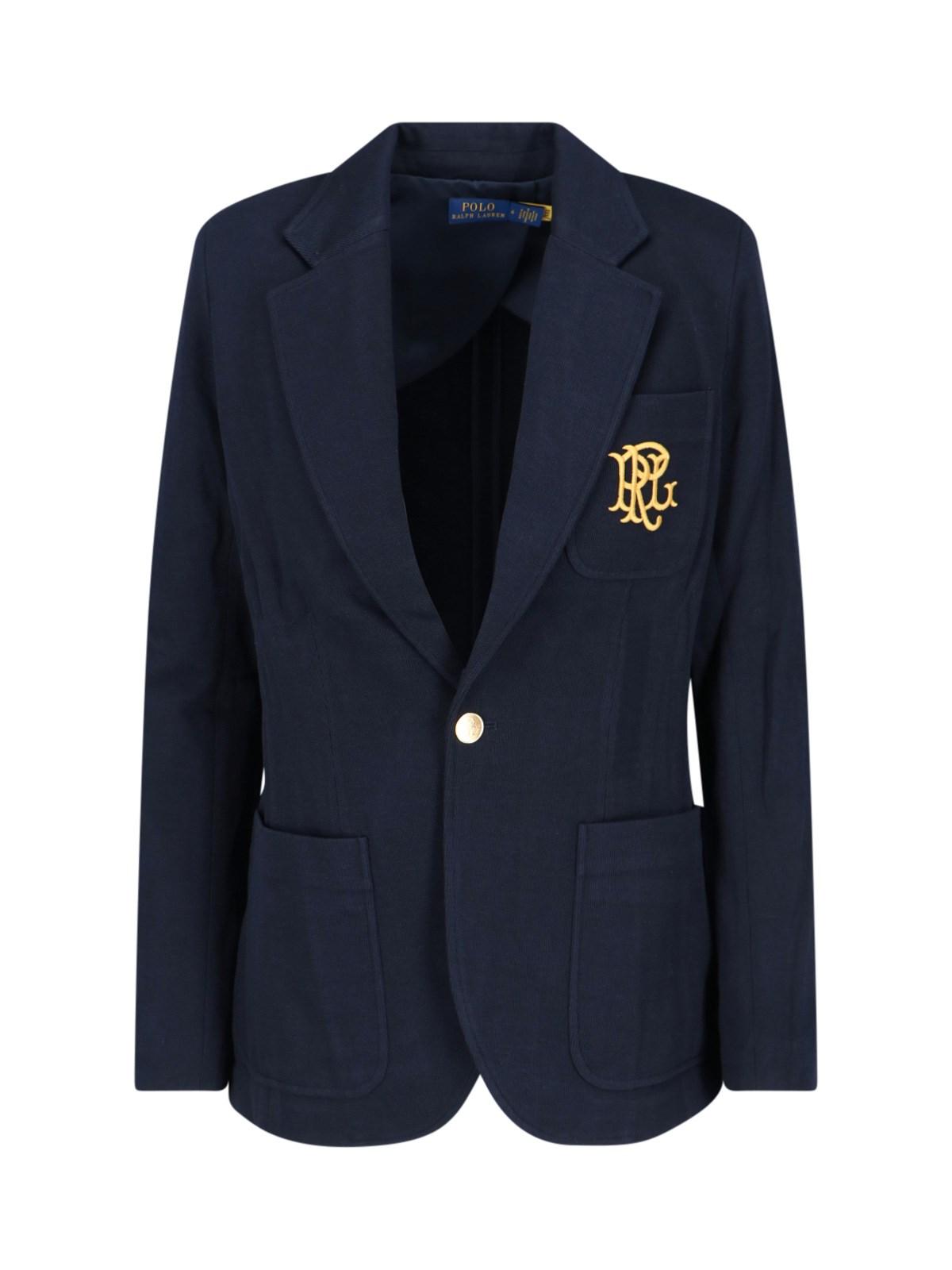 polo ralph lauren 'emblem' single-breasted blazer