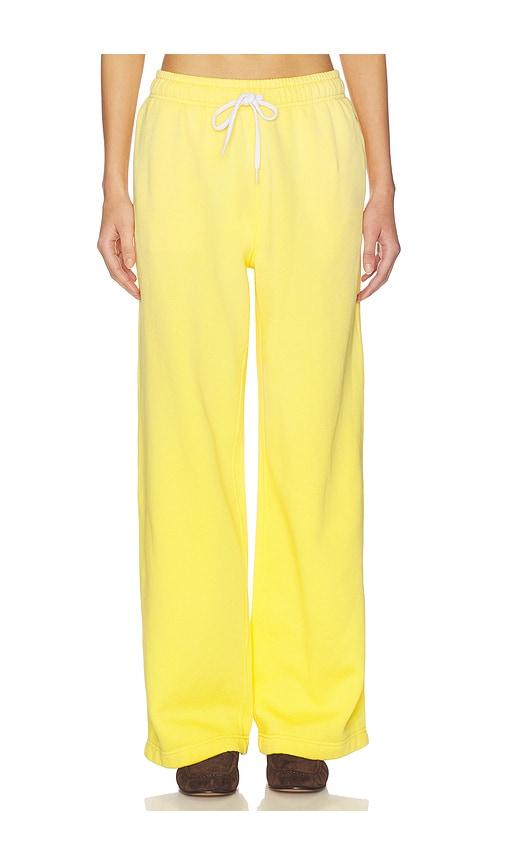polo ralph lauren arctic fleece sweatpant in yellow.