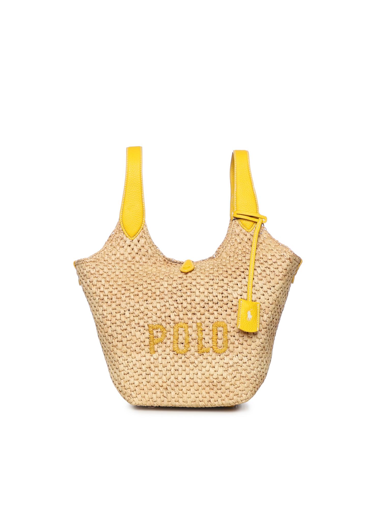 polo ralph lauren bags yellow raffia - women