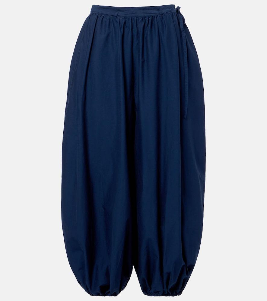 polo ralph lauren belted cotton and silk balloon pants