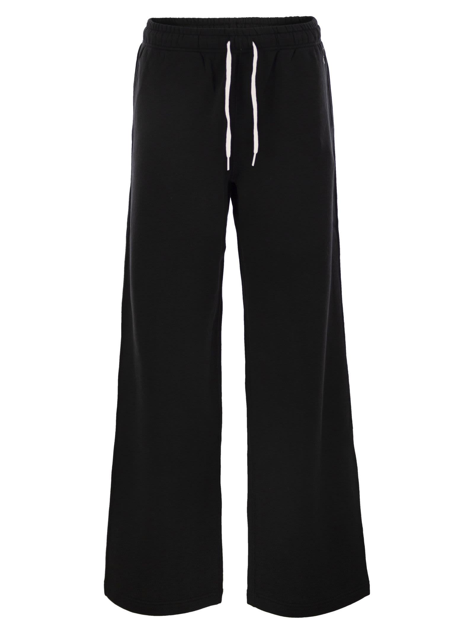 polo ralph lauren black cotton blend joggers