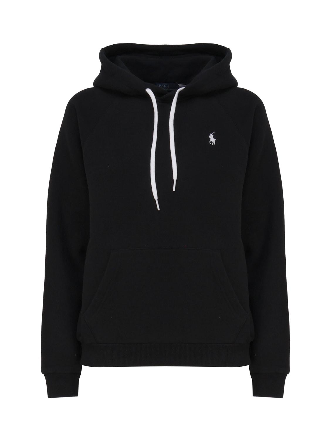 polo ralph lauren black cotton blend sweatshirt