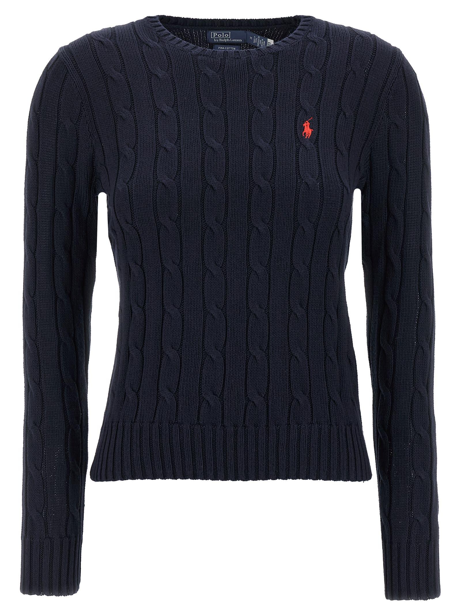 polo ralph lauren braided cotton sweater