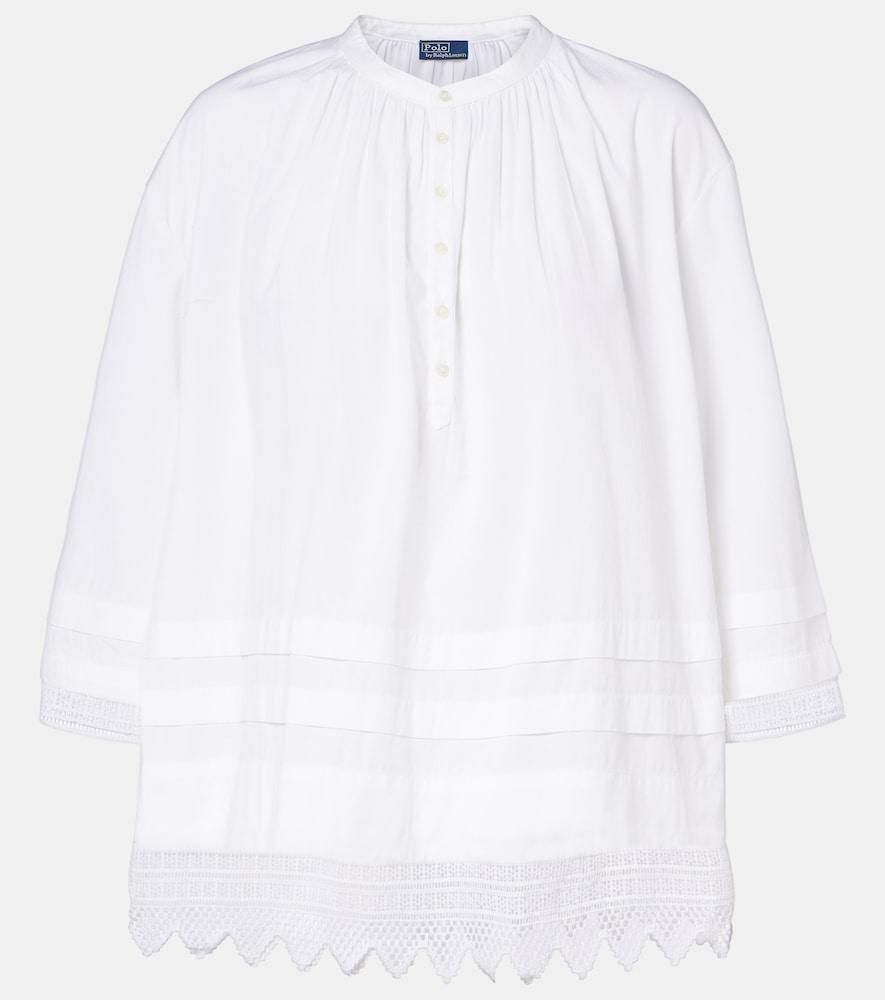 polo ralph lauren broderie anglaise cotton poplin shirt