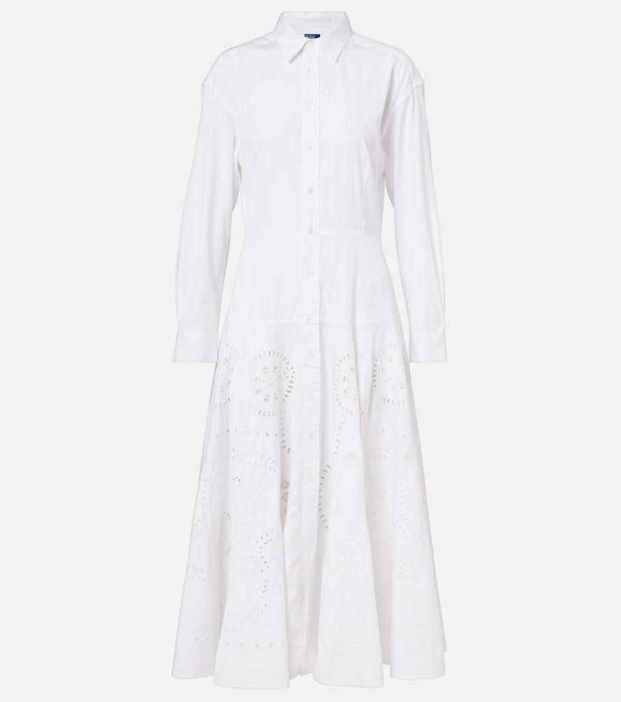 polo ralph lauren broderie anglaise cotton shirt dress